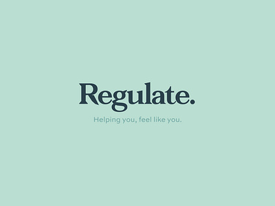 Regulate - Mental health app logo branding calm counseling mental health mobile app regulate