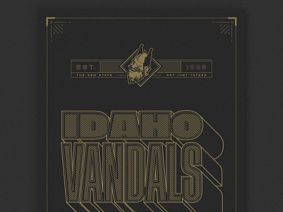 Idaho Vandals Poster design graphic idaho illustration poster typography vandals vector