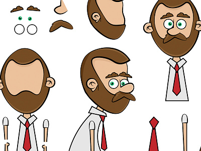 Animated Series Character Sheets animation boss cartoon coworker illustrator office vector