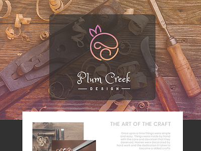 Craft Landing Page blog branding crafts fruit gradient landing page logo webdesign woodwork