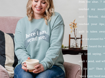 here i am bible bible verse church design clothing isaiah noto serif