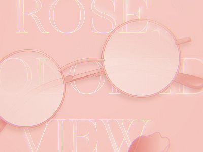 🌹Rose Colored View👓 album art glasses illustration music pink