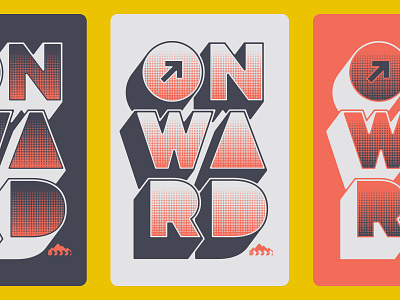 and upward ☞ shirt sticker two color type typography upward