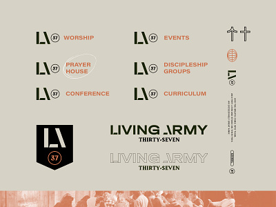 LA37 army bible brand brand identity branding christian church church design ezekiel icon logo military prayer worship