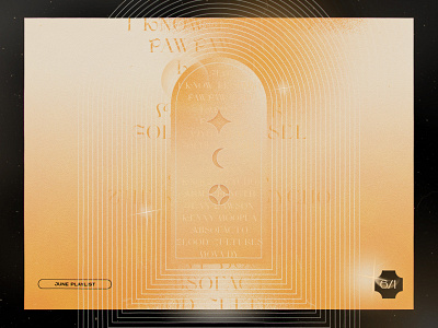 June Playlist 🚪✨ album art arcane gold illustration mixtape music playlist texture