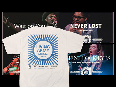 Living Army Music 🦴 Starter Kit 👕 apparel branding christian church design live music logo music shirt social media worship