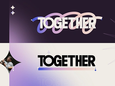 TOGETHER ➿ NEVER branding christian church design detroit gradient logo michigan ministry poster young adults youth