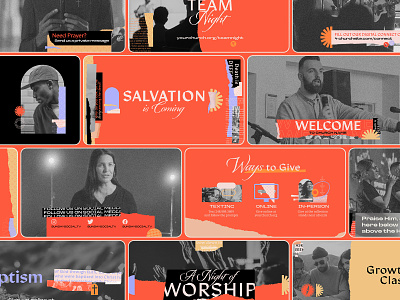 Sunday Social - Salvation is Coming SZN bible branding christian church design collage giving message support prayer preaching religion screen graphics sunday social worship