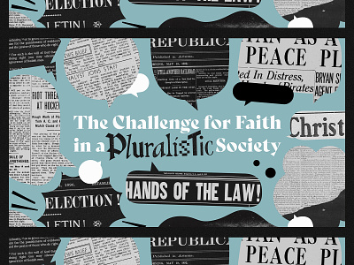 The Challenge for Faith academic christian collage faith illustration lecture theology typography