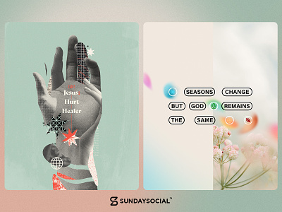 Jesus • Seasons christian collage faith hand illustration instagram scripture social social media