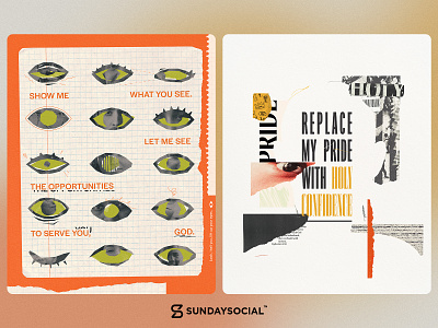 Show Me, Confidence christian church collage drawing eyes illustration paper prayer religion texture