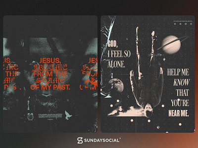 Free Me, Near Me christian church design collage dark instagram jesus prayer social media space sunday social xerox zine