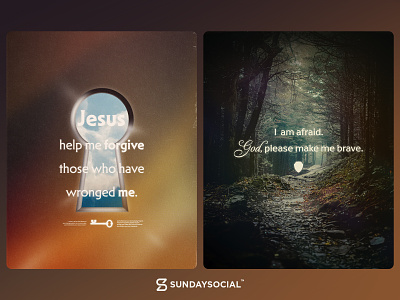 Forgive Me, Make Me Brave christian church design illustration instagram prayer retro social media sunday social vector