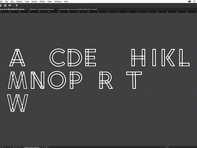 Render Wip1 font graphic design typeface while in progress