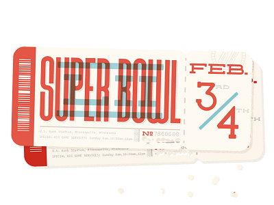 Super Bowl LII Tickets (fake) original type sports tickets