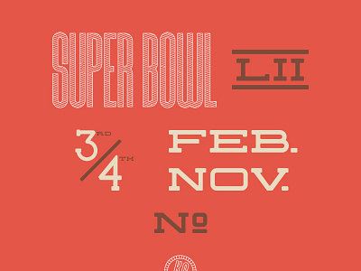 SBLII Text Elements original type slab serif sports superbowl