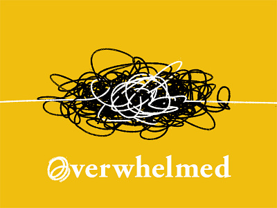 Overwhelmed church design illustration scribbles