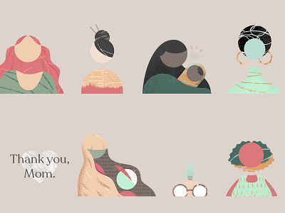 Thanks, Mom church design illustration mothers day vector woman