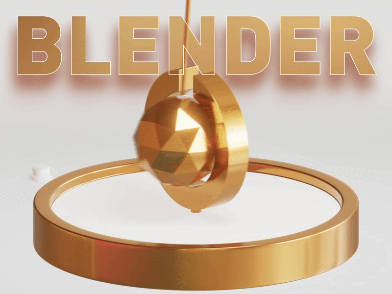 Gold Pendulum Loop 3d 3d animation animation blender blender render design eevee gif gold illustration logo loop motiongraphics oddly satisfying video sagar ui