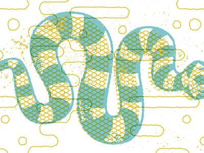 Snakebit blog design distress illustration snake texture