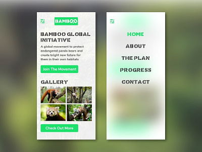 Daily UI Challenge 003 bamboo daily ui challenge dailyui day 3 landing page pandas ui design web design