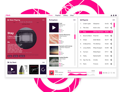 Daily UI Challenge 009 daily ui challenge dailyui day 9 mobile design music music player music streaming startup player startup ui design web design