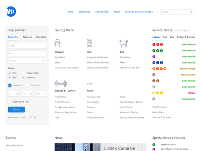 MTA Website Restyling following Dropbox style guides