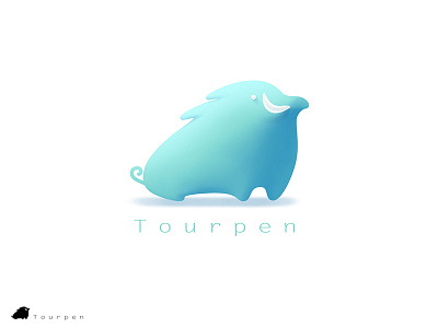 Tourpen logo boar logo lovely pig wild