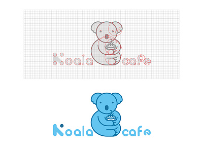 Koalacafe cafe coffee koala logo lovely