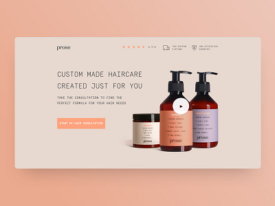 Prose Landing Page consultation ecommerce health landing page product page retail services