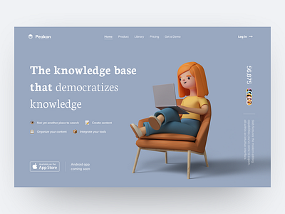 Peakon - Knowledge Base & Wiki That Democratizes Knowledge community e learning education identity landing page people product design product page service software tech visual identity web app web design