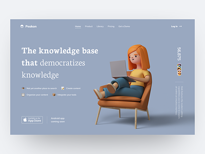 Peakon - Knowledge Base & Wiki That Democratizes Knowledge community e learning education identity landing page people product design product page service software tech visual identity web app web design