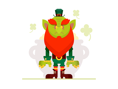 Leprechaun – the killer goblin affinitydesigner character character design characterdesign flat flatdesign flatdesigns horror movie illustration leprechaun saint patricks day vector vector illustration