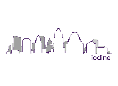 Austin Skyline -- T-Shirt Design for Iodine Software austin austin designer branding design illustration vector