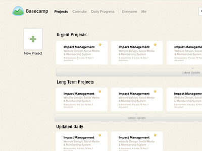 New Basecamp Dashboard