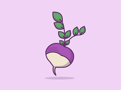 In Season: Turnips! food icon illustration turnip vegetables