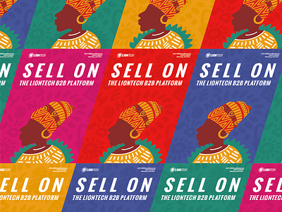 LionTech Poster Design africa b2b sales branding design illustration lion
