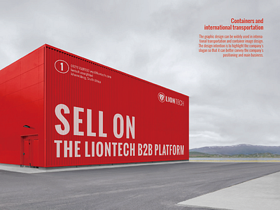 Containers and international transportation branding containers design design studio international international transportation lion transportation typography