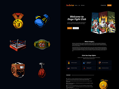 NFT Web's Icon Design boxing club crypto doge fight graphic design ico icon illustration inubashi nft nfts web