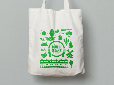 Touch Organic's Tote Bag illustration japan organic tote bag イラスト