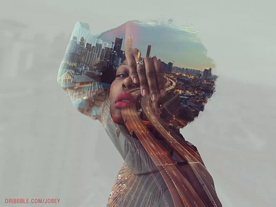 Busy Exposure animated gif animation double exposure doubleexposure photo manipulation photoshop tutorial video