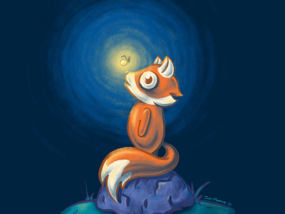 Jeffrey Foxworth | An Illustration character design drawing fox illustration ipad pro lightning bug procreate