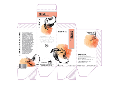 Lupicia Tea Package Design Die Line dieline packagedesign packaging tea