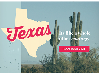Texas display marketing pink playfair texas ui