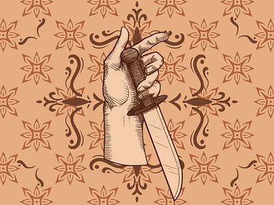 Victorian Knife illustration procreate