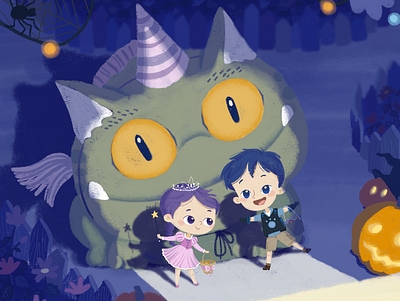 Halloween Night childrens illustration halloween night martin procreate