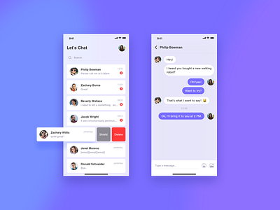 Let's Chat /UI practice app design ui ux