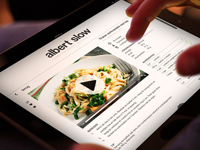 Cooking app application blue college food interface ipad orange recipe recipes ui user interface
