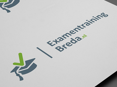 ExamentrainingBreda.nl blue breda cursus design exam graphic green hour identity logo making learning teaching visual