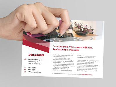 Flyer a5 ad advertisement concept flyer new paper perspectief print red